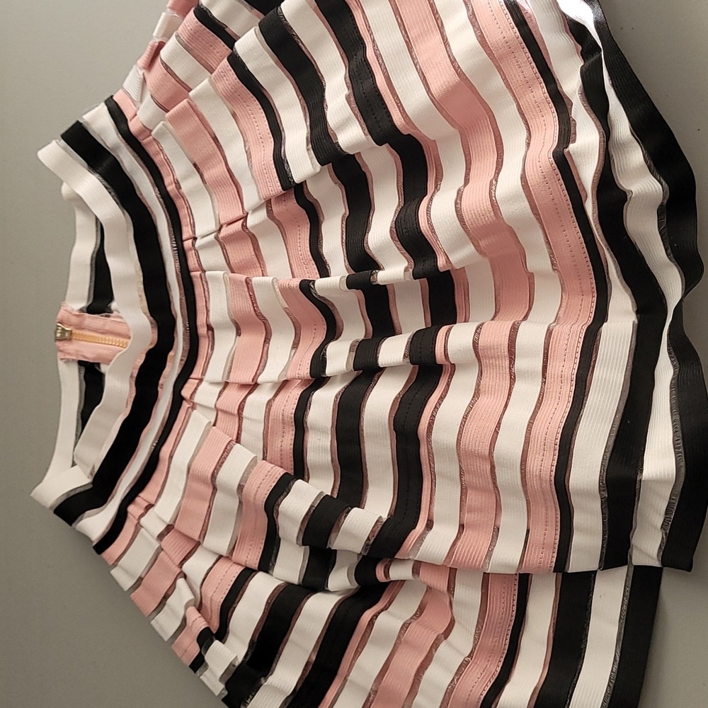 Btween cute layered stripe skirt